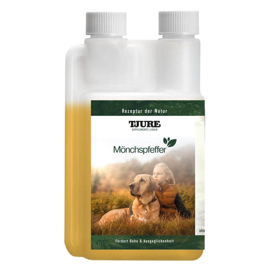 TJURE - Extracto de Vitex líquido - 500 ml | Equilibrio hormonal para perros felices | en celo | pseudogestación