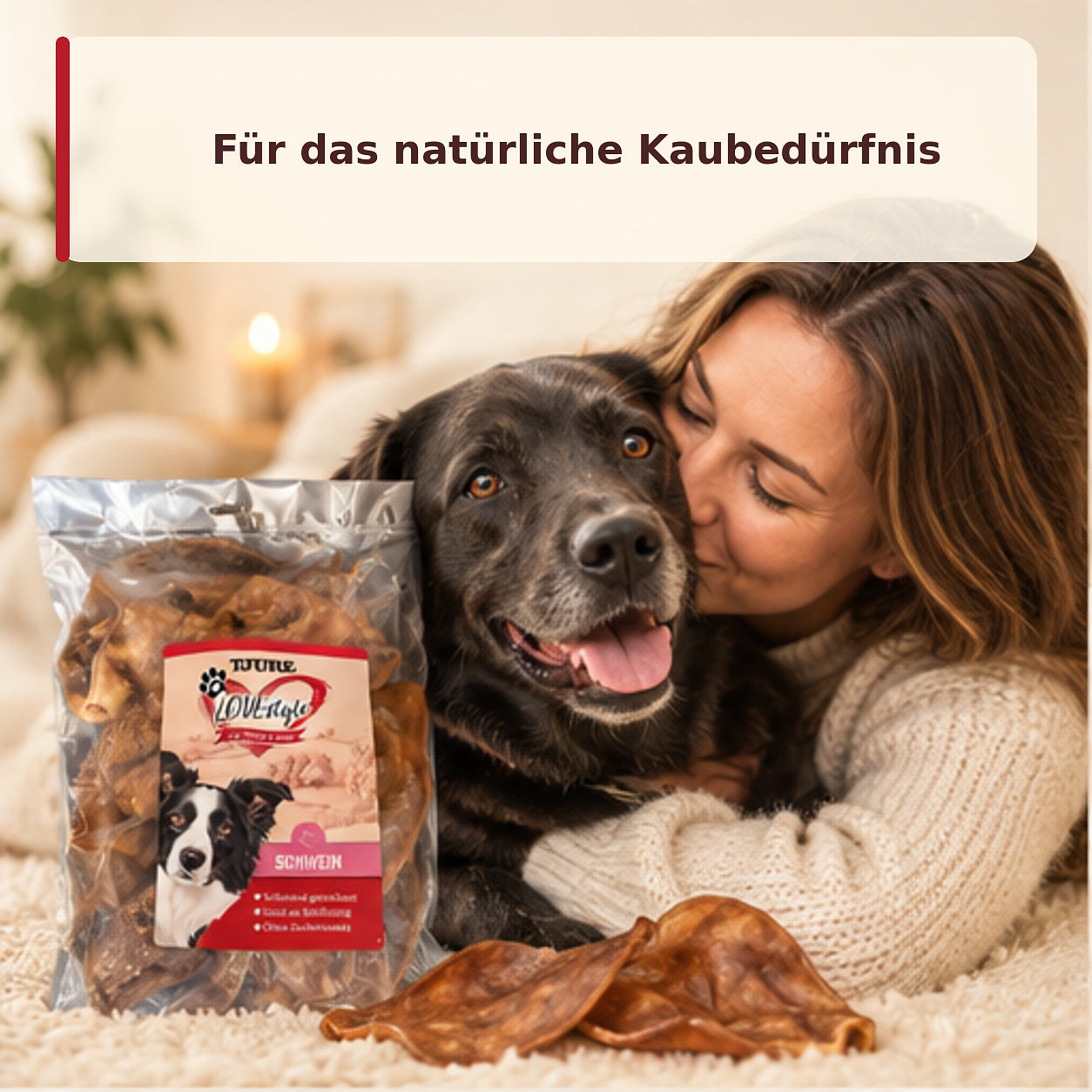 TJURE LOVESTYLE Perro - Orejas de cerdo 400 g.