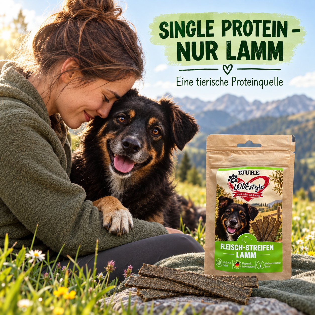 TJURE Lovestyle tiras de carne de CORDERO 65g.