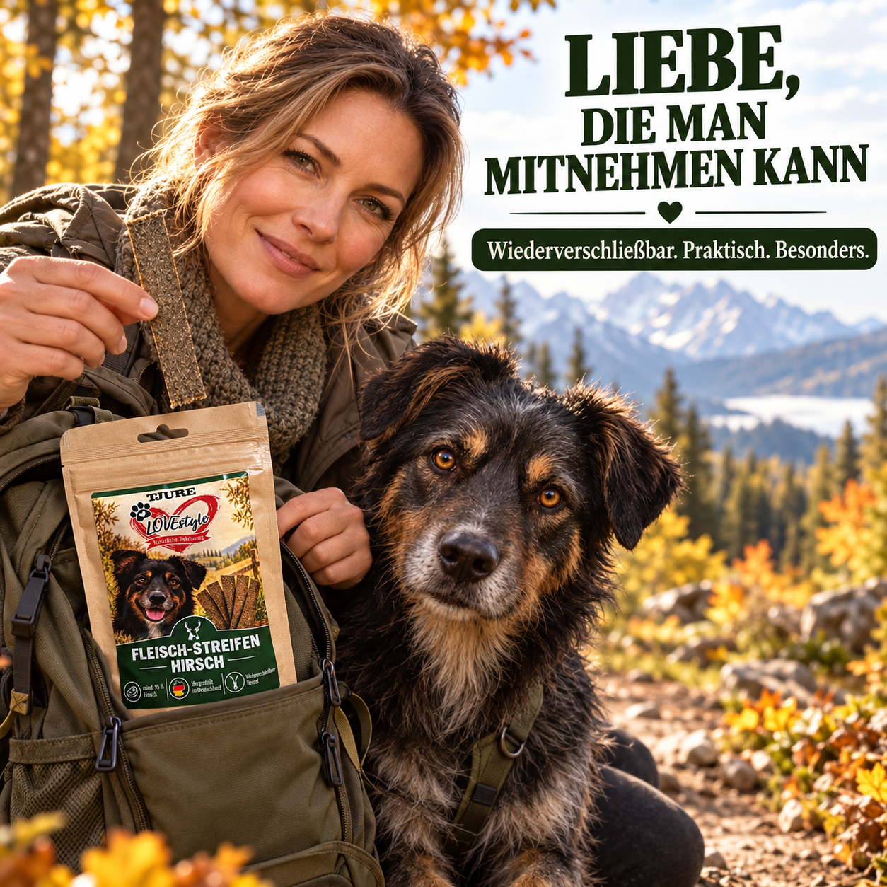 TJURE Lovestyle tiras de carne de venado 65g.