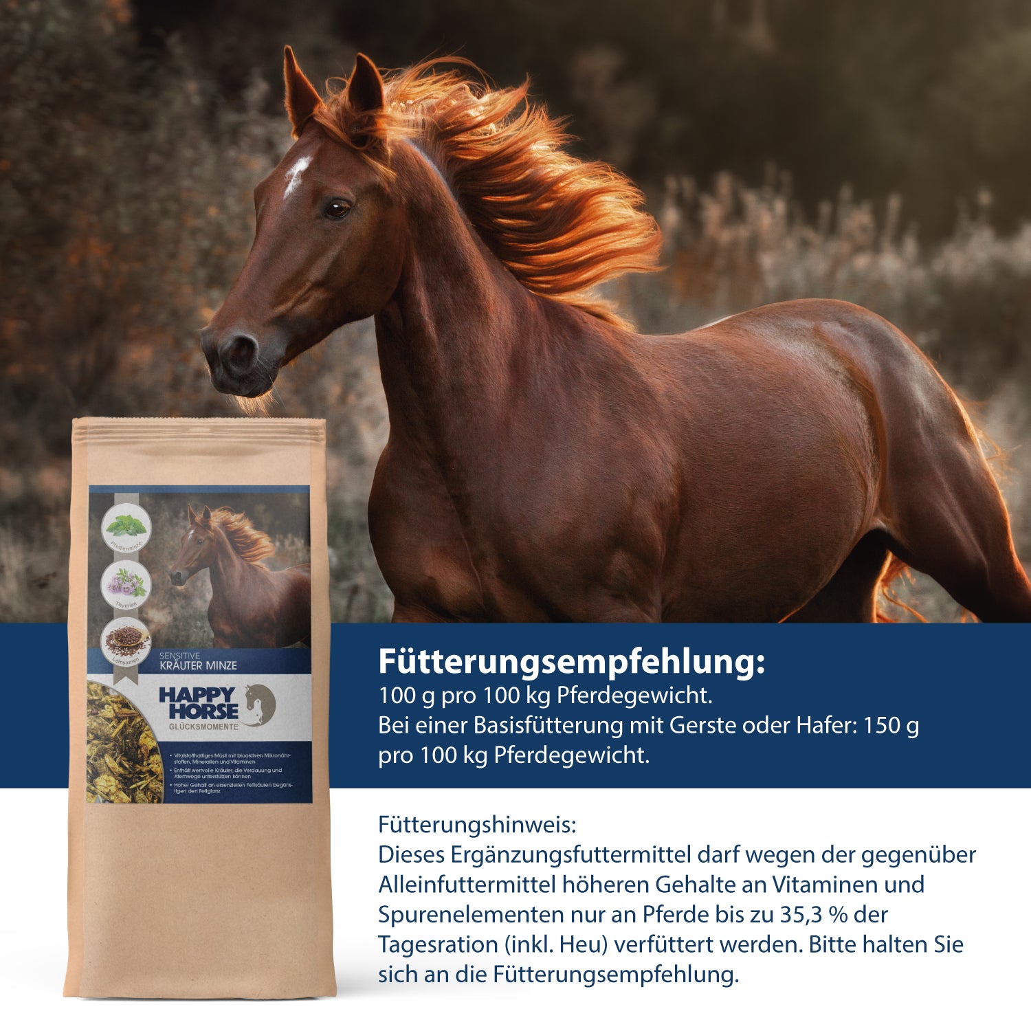 Happy Horse Sensitive - Hierbas Menta
