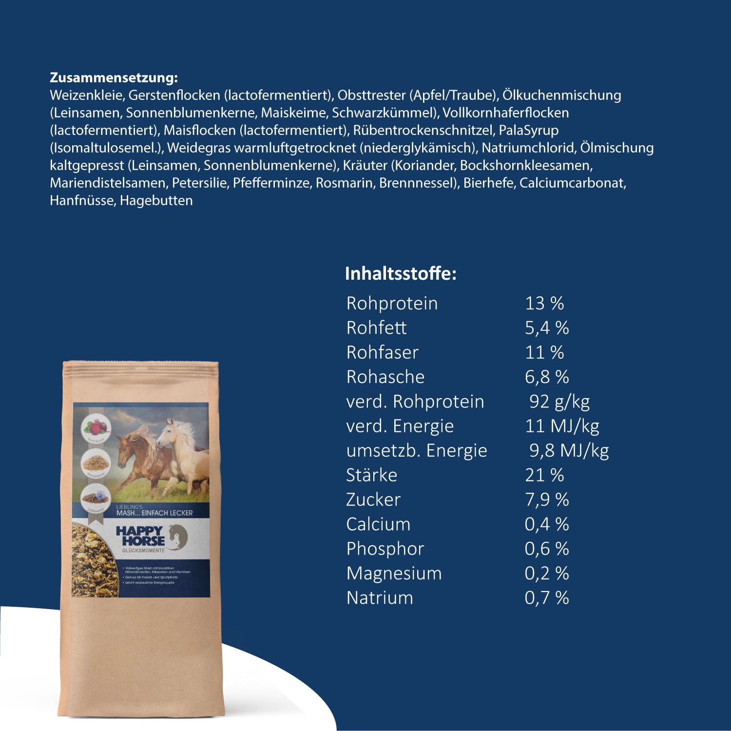 Happy Horse Mash favorito ... simplemente delicioso 14 kg