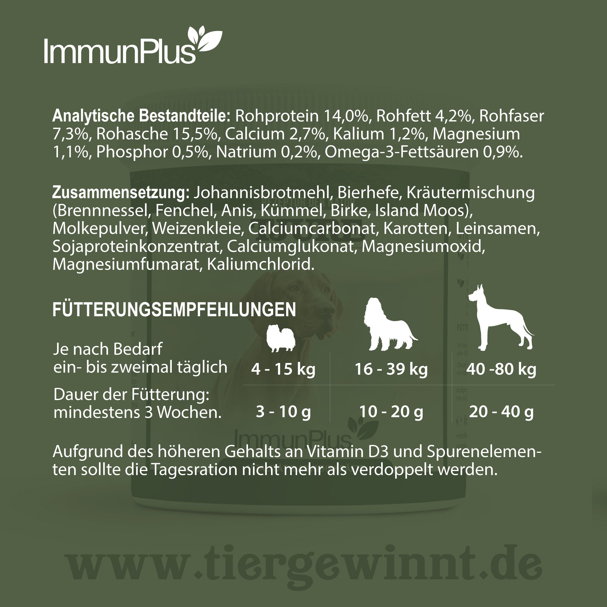 TJURE - Immun Plus 500 g | para el bienestar | para un desarrollo físico saludable