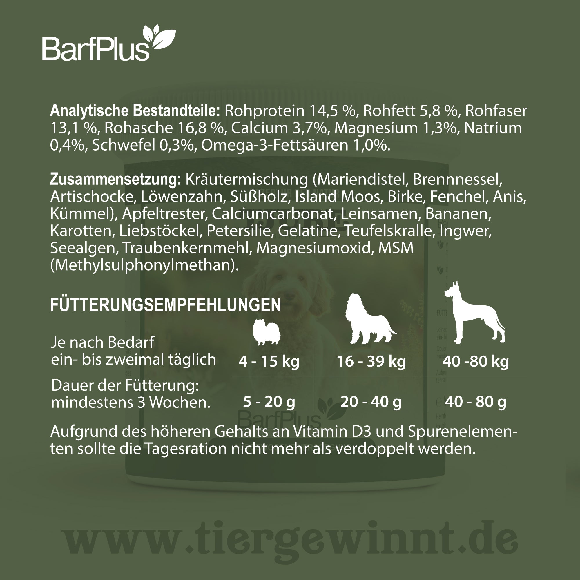 TJURE - Barf Plus 500 g | nutrientes importantes | suministro de minerales
