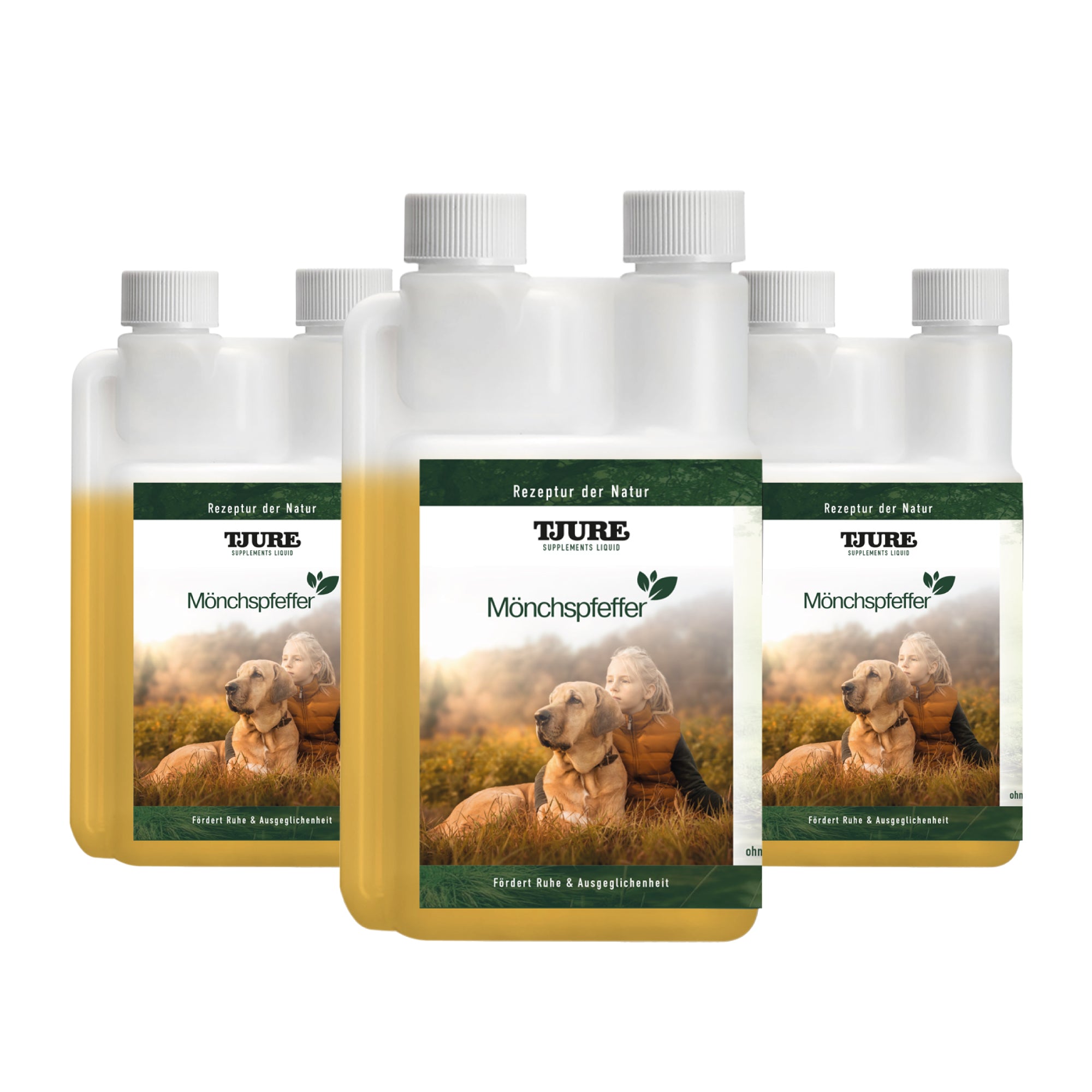TJURE - Extracto de Vitex líquido - 500 ml | Equilibrio hormonal para perros felices | en celo | pseudogestación