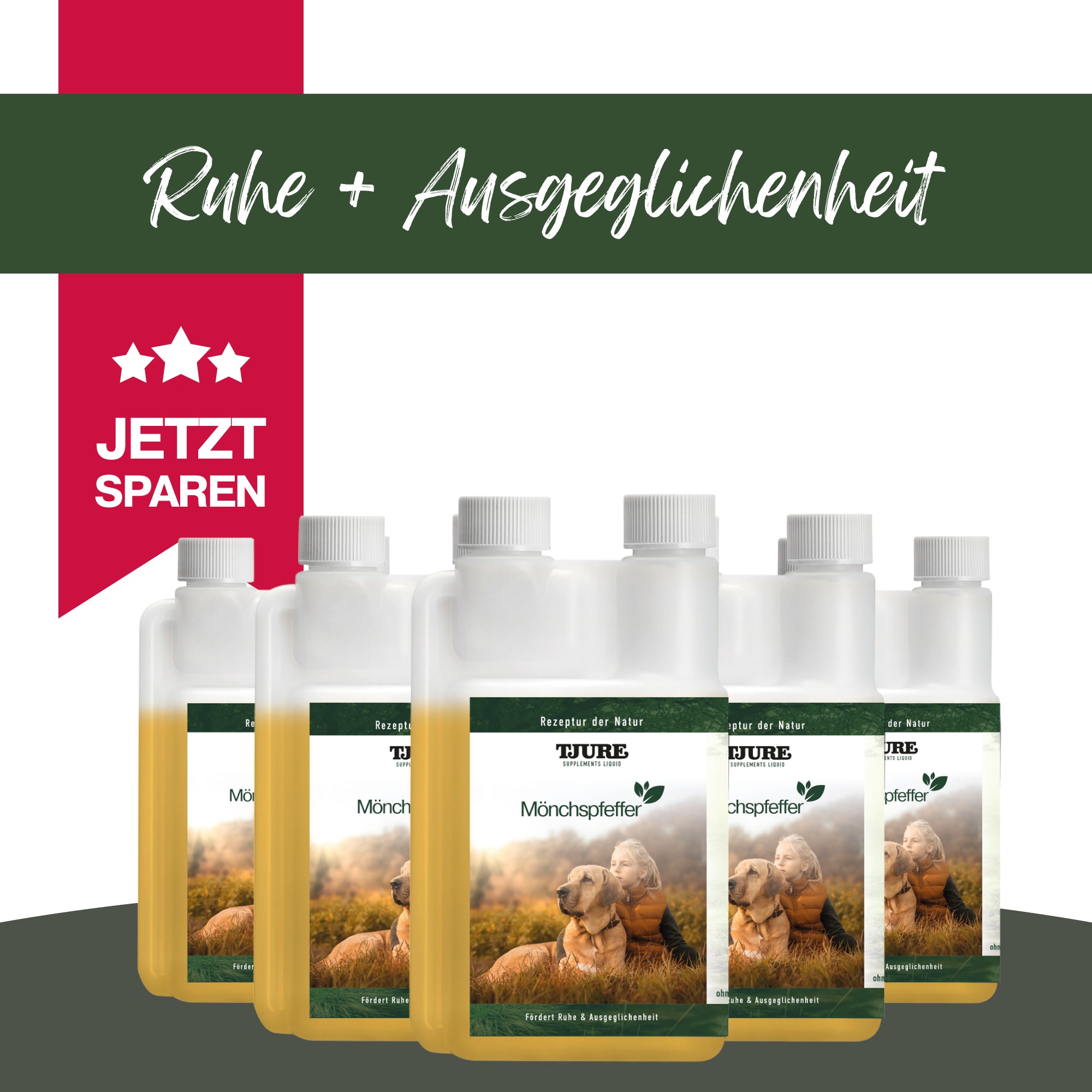 TJURE - Extracto de Vitex líquido - 500 ml | Equilibrio hormonal para perros felices | en celo | pseudogestación