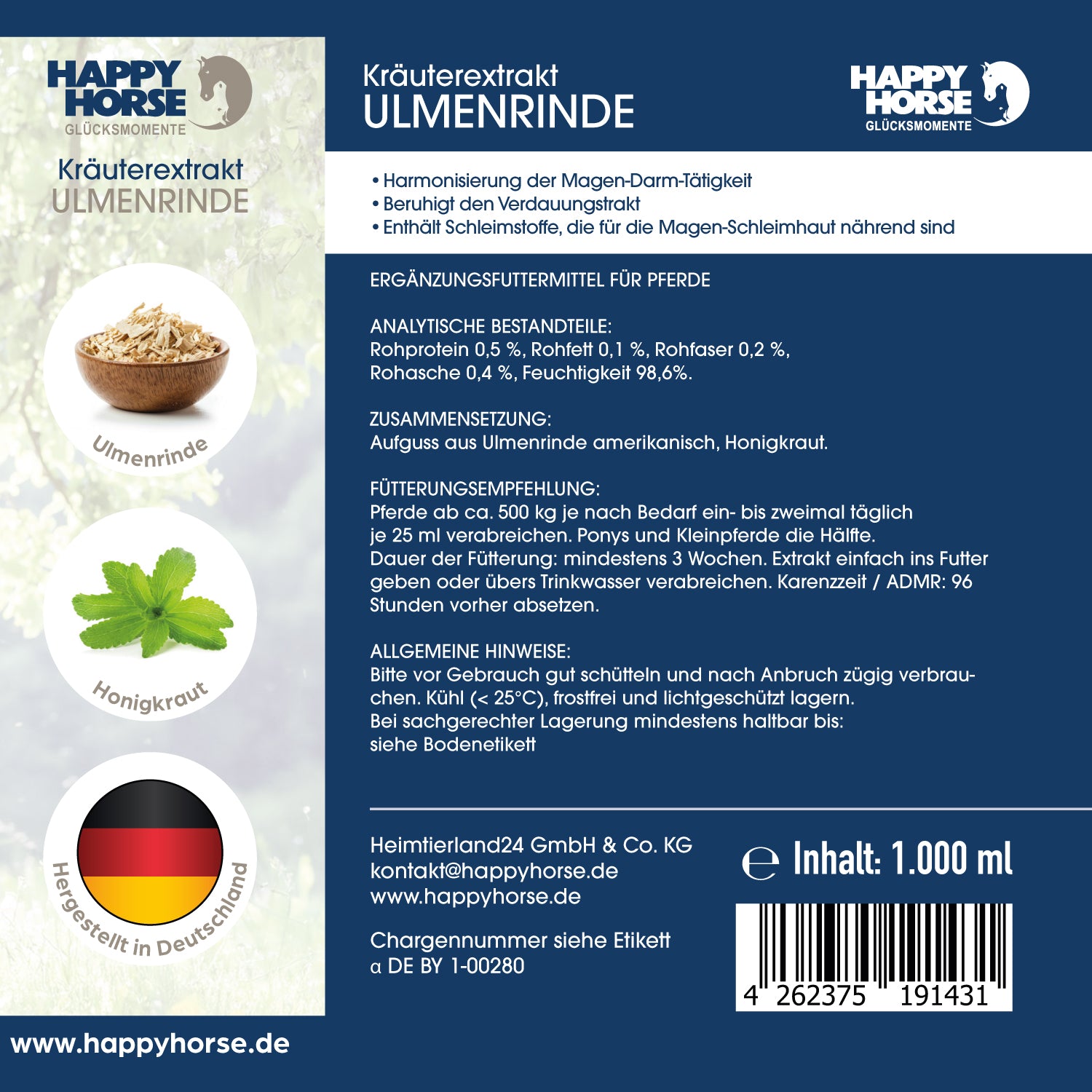 Happy Horse - Corteza de Olmo 1.000 ml
