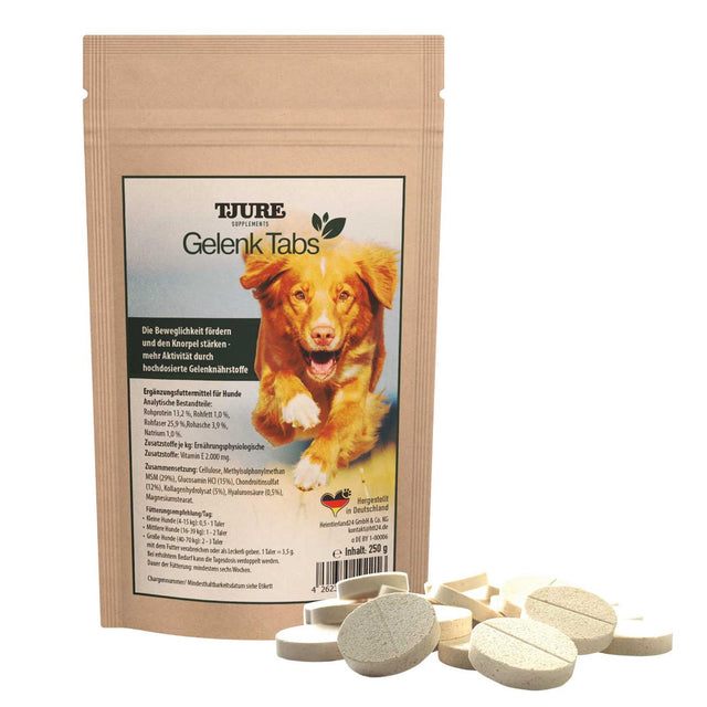 TJURE comprimidos para articulaciones 250 g - con glucosamina, MSM, condroitina y ácido hialurónico