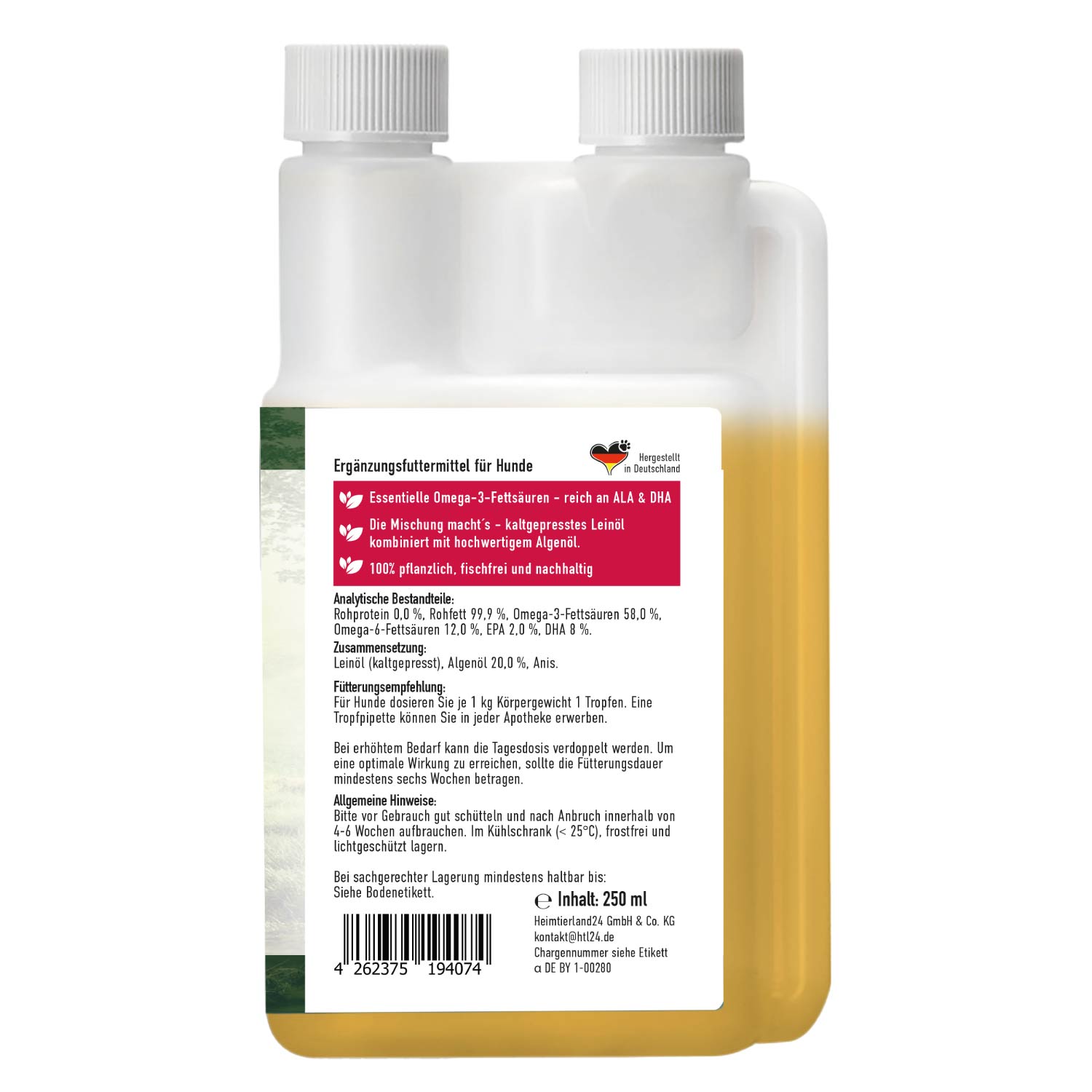 Tjure Aceite Omega-3 para perros 250 ml