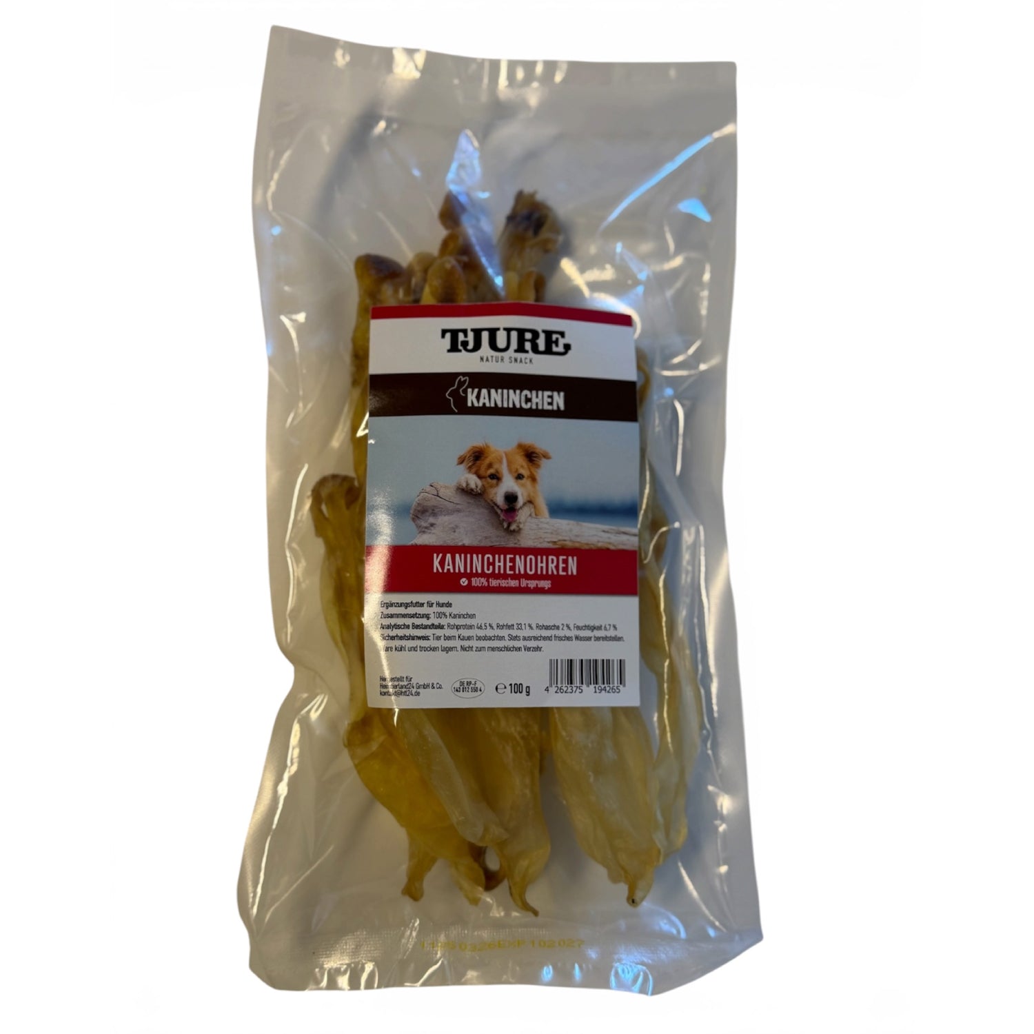 TJURE LOVESTYLE Perro - Orejas de conejo 100 g