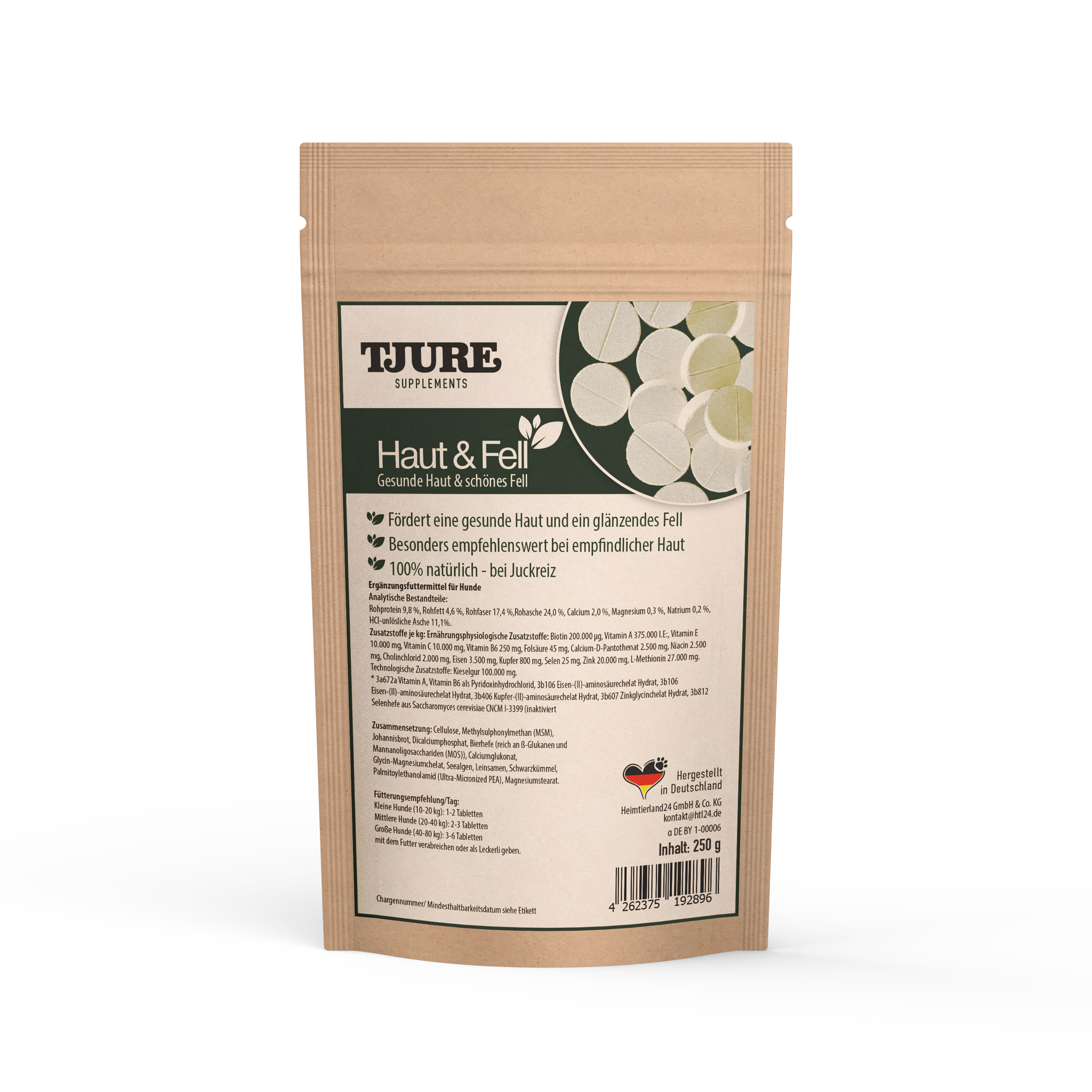 TJURE - Tabs para Piel y Pelaje 250 g