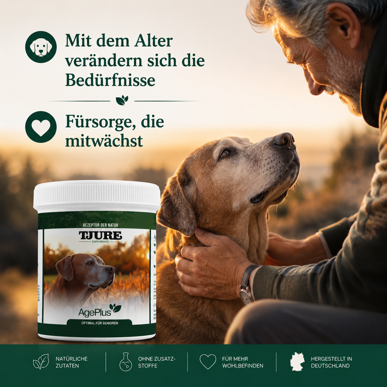 TJURE - Age Plus 500 g | vitaminas importantes | minerales | proteínas