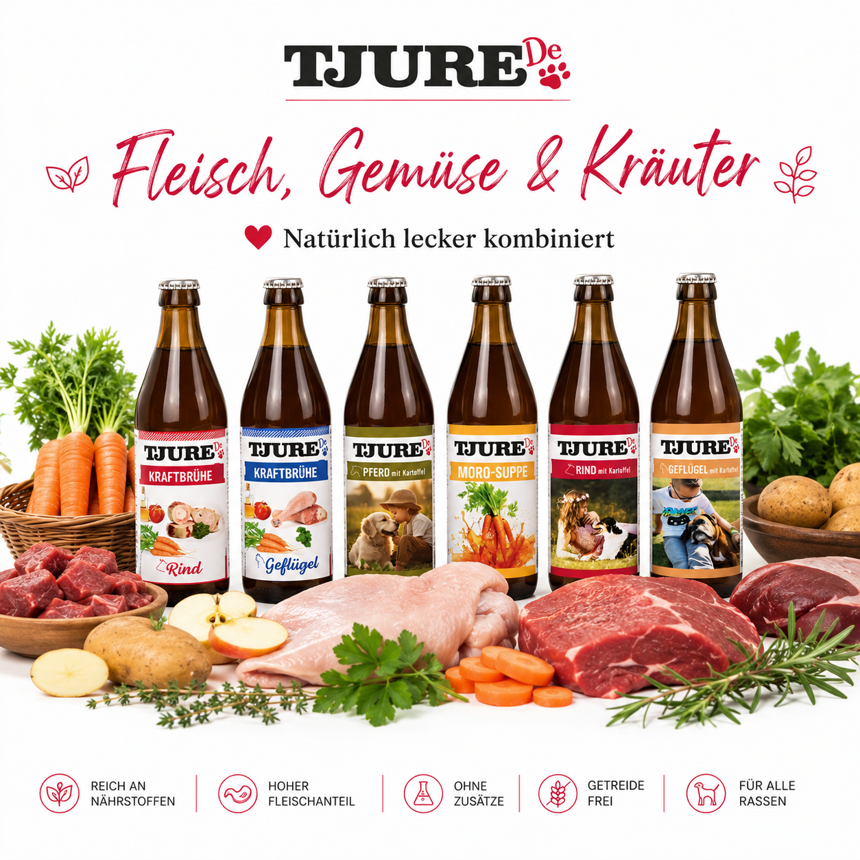 TJURE Smoothie para perros - "Todo en uno" - 6 x 320 ml | Oferta especial