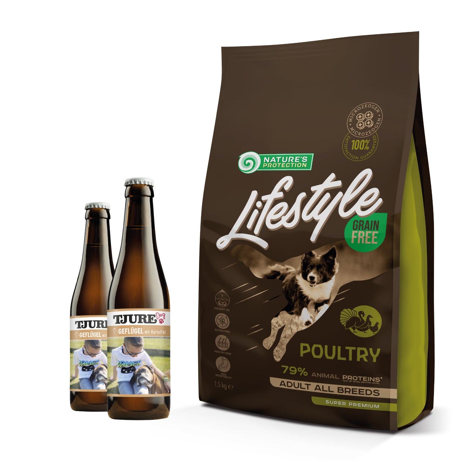 TJURE Lifestyle AVE Y PATATA 10 kg alimento seco sin cereales en paquete ahorro para todas las razas
