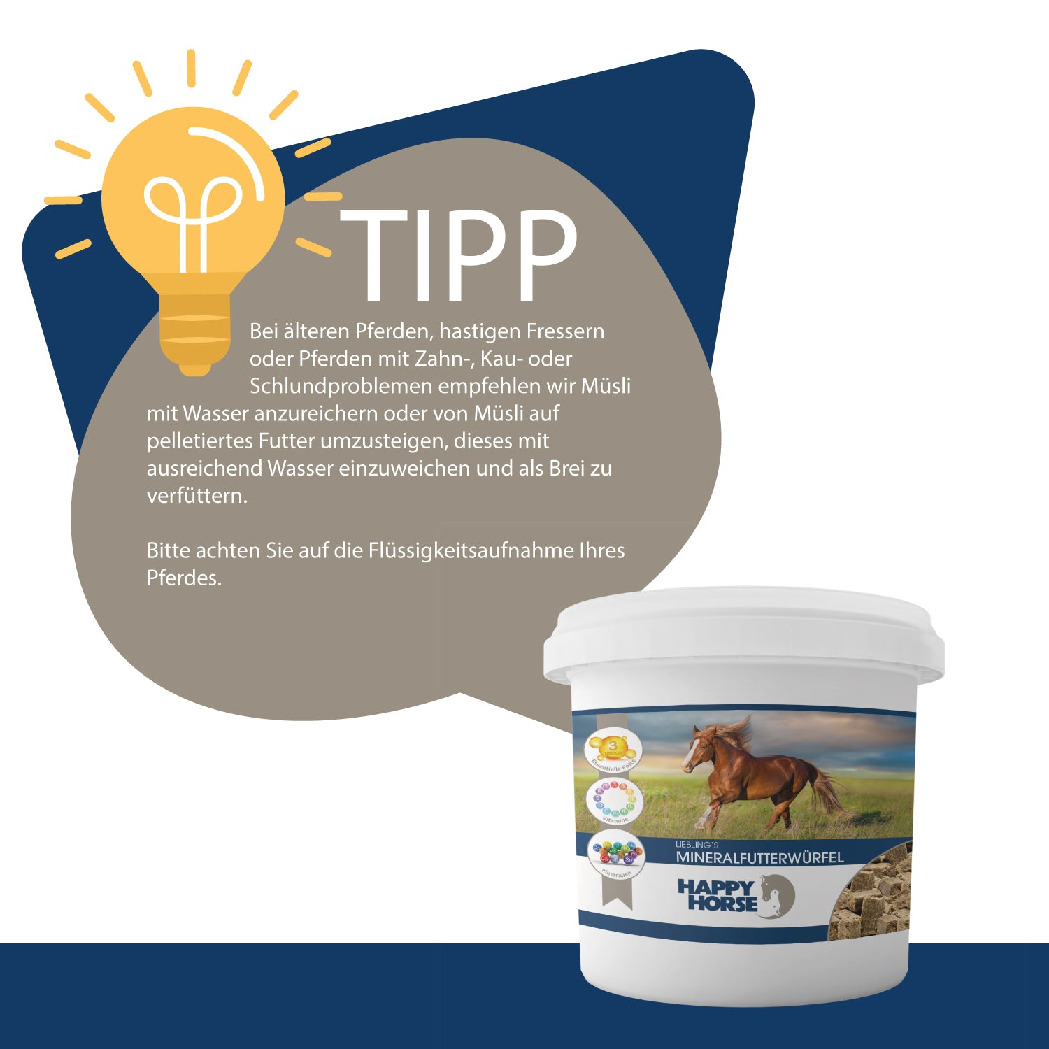 HAPPY HORSE Cubos de alimento mineral favoritos, 5 kg