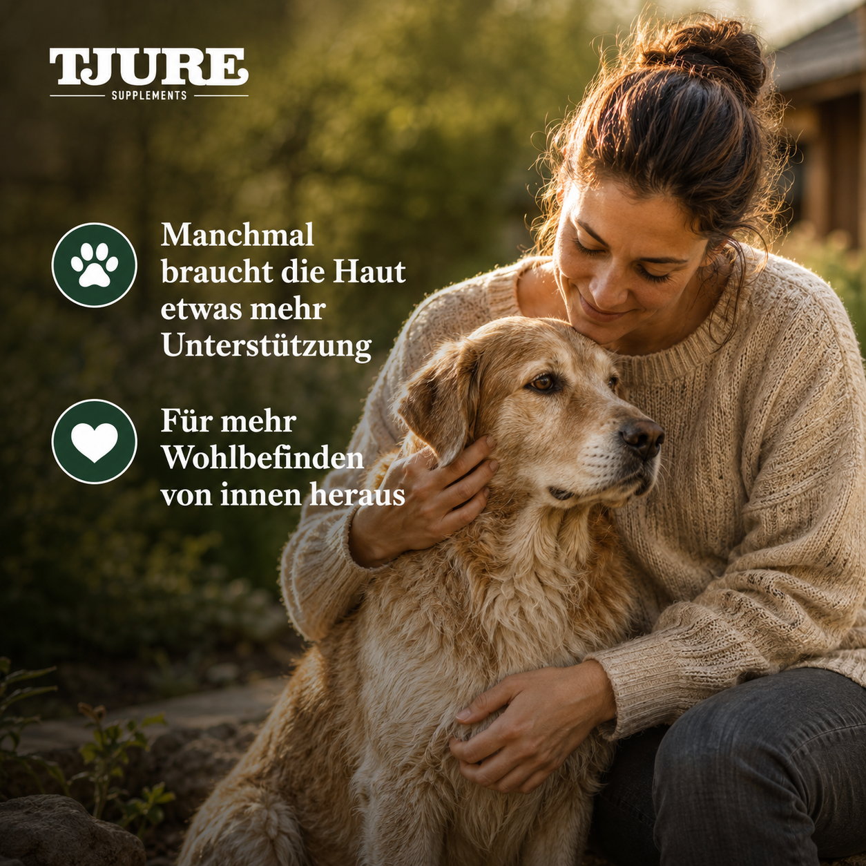 TJURE - Piel Plus 500 g | para problemas de piel y pelaje | con ácidos grasos Omega-3/Omega-6