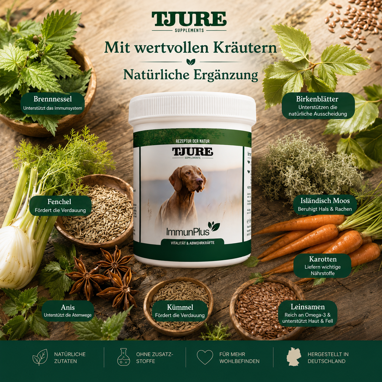 TJURE - Immun Plus 500 g | para el bienestar | para un desarrollo físico saludable