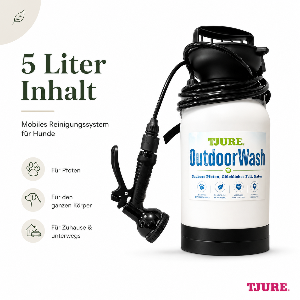 TJURE Outdoor Wash para perros | patas limpias. en todas partes