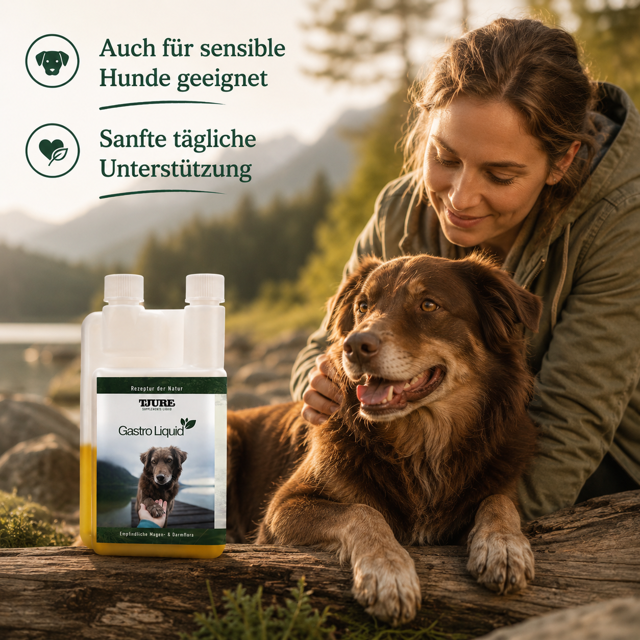 TJURE - Paquete Gastro | Tabs 250 g + 500 ml Gastro Liquid | Para un estómago y intestinos saludables