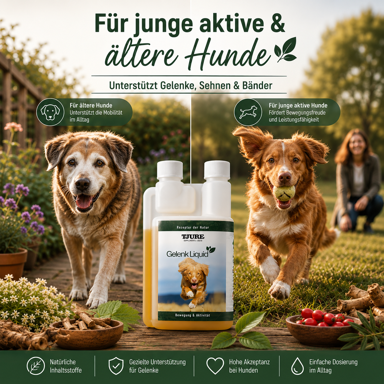 TJURE - Líquido para Articulaciones - 500 ml | apoyo óptimo para las articulaciones | fortalecimiento de las funciones articulares |