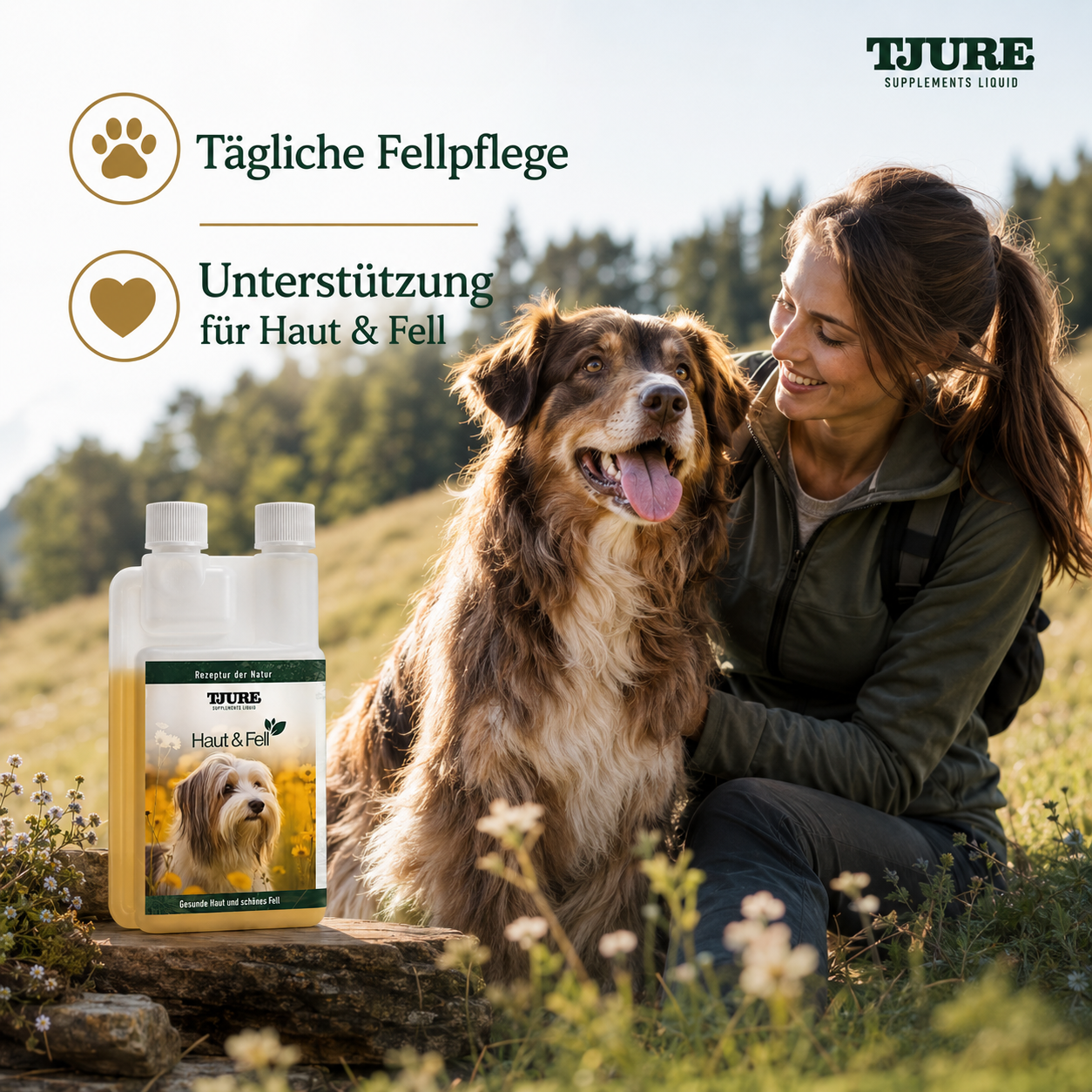 TJURE - Piel y pelaje | favorece la regeneración de la piel | pelaje brillante - 500 ml