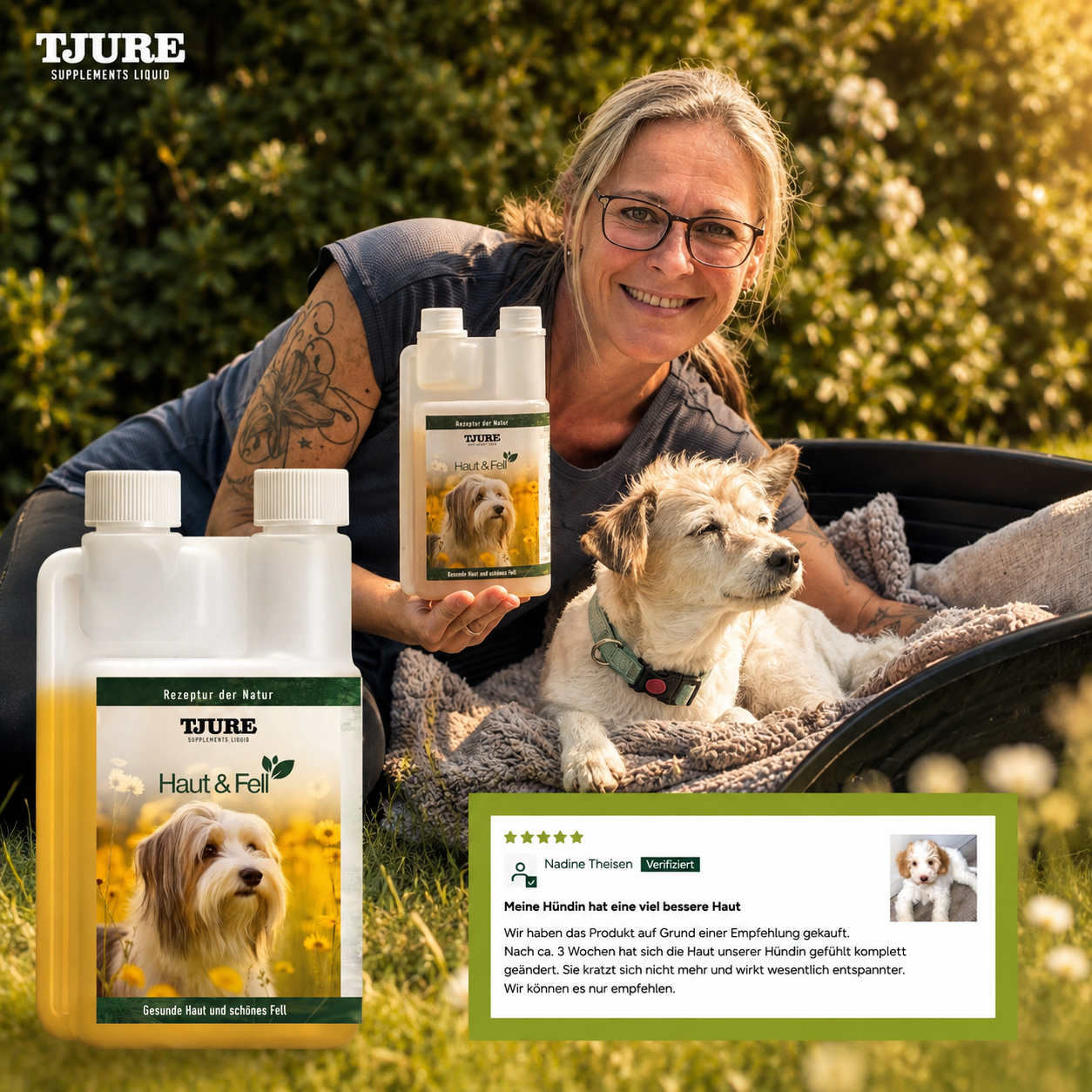 TJURE - Piel y pelaje | favorece la regeneración de la piel | pelaje brillante - 500 ml