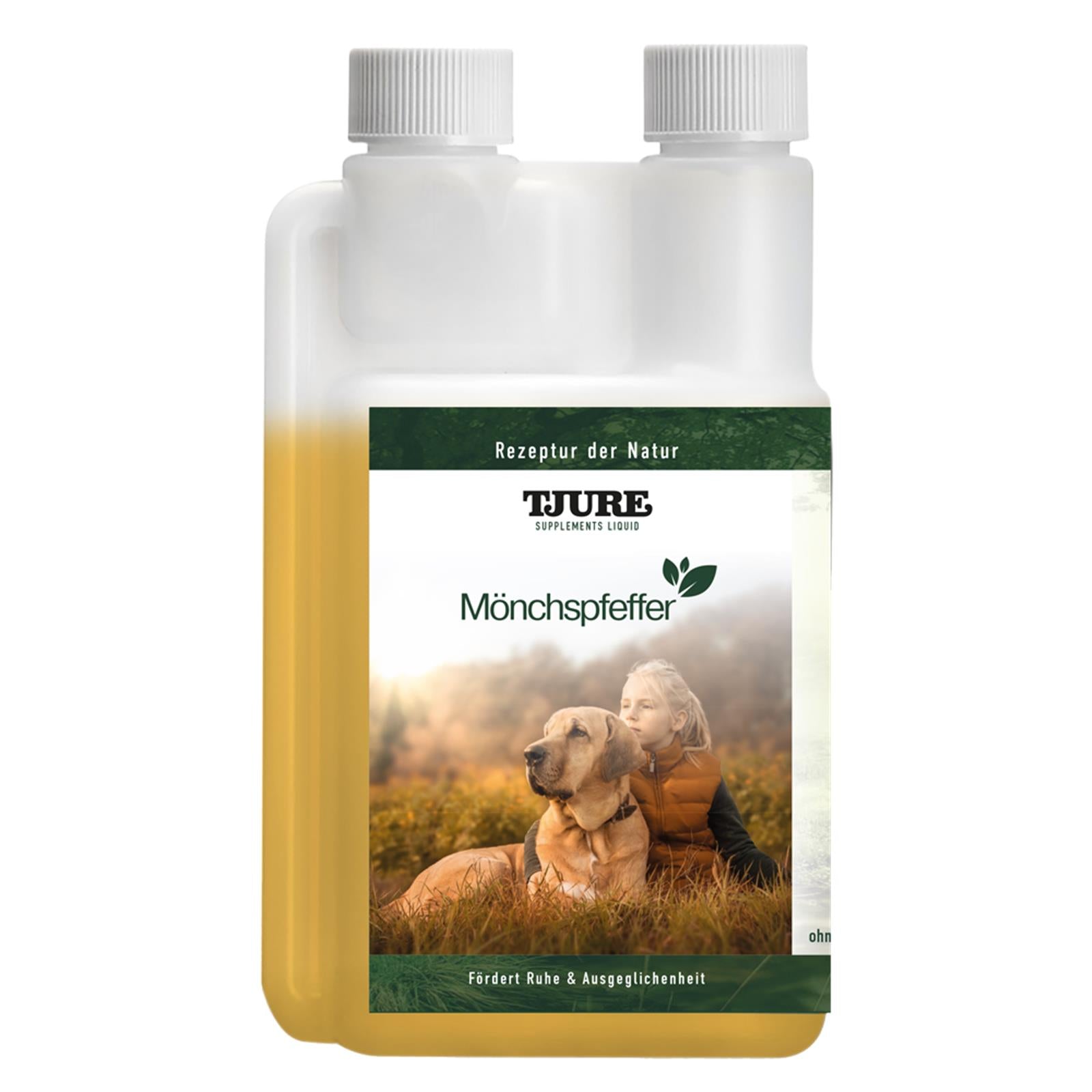 TJURE - Extracto de Vitex líquido - 500 ml | Equilibrio hormonal para perros felices | en celo | pseudogestación