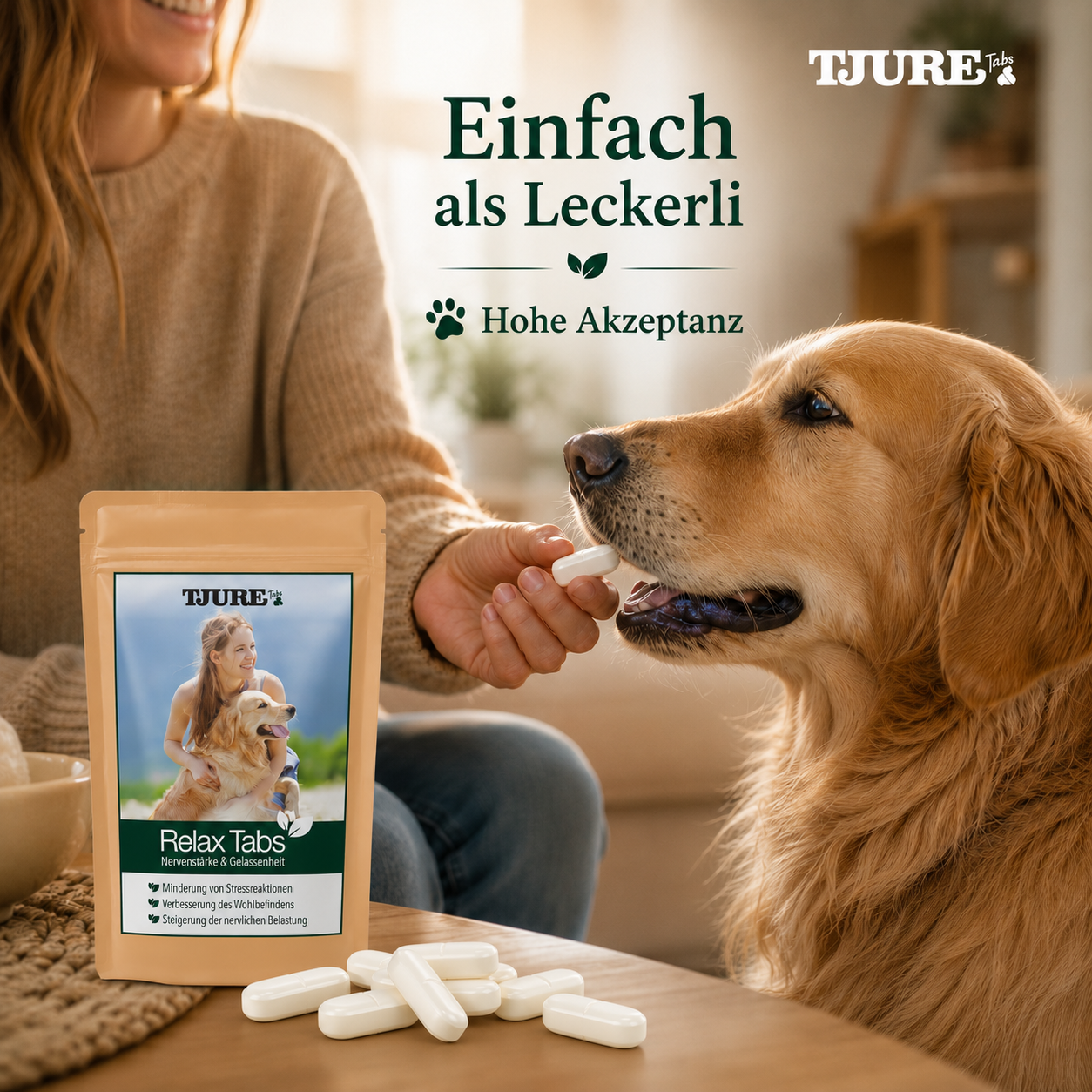 TJURE - Tabletas Relax 250 g  | Relajación natural para tu perro