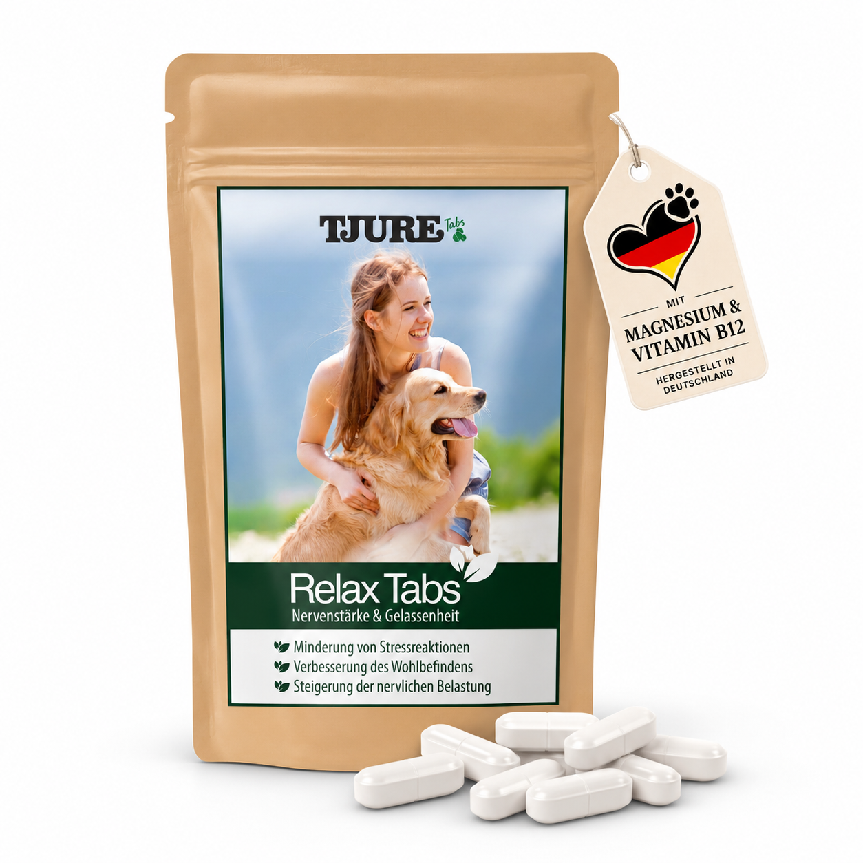 TJURE - Tabletas Relax 250 g  | Relajación natural para tu perro